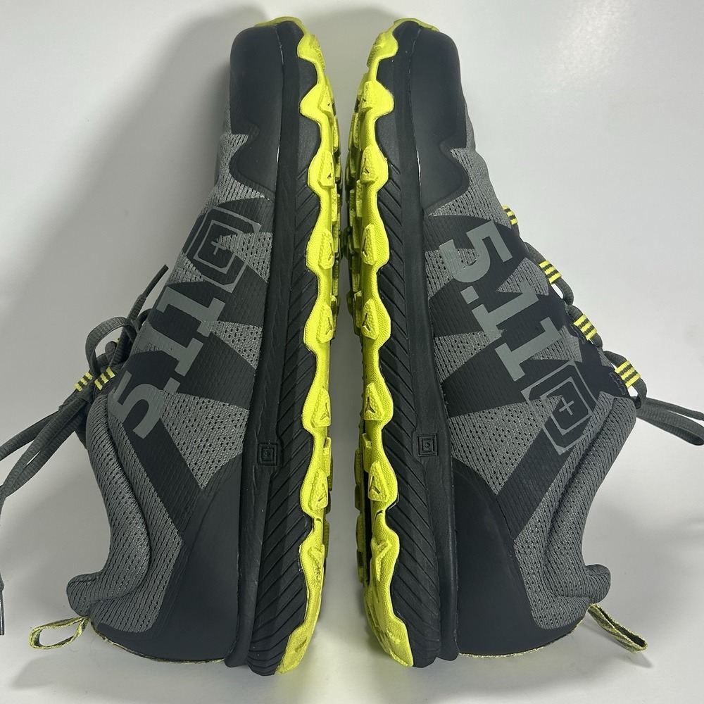 5.11 A/T Trainer Trail Running Shoes Mens 12 Gunsmoke Gray Black Yellow - Picture 3 of 9